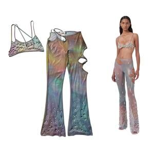 Sita drop crystal mesh 2 piece set
